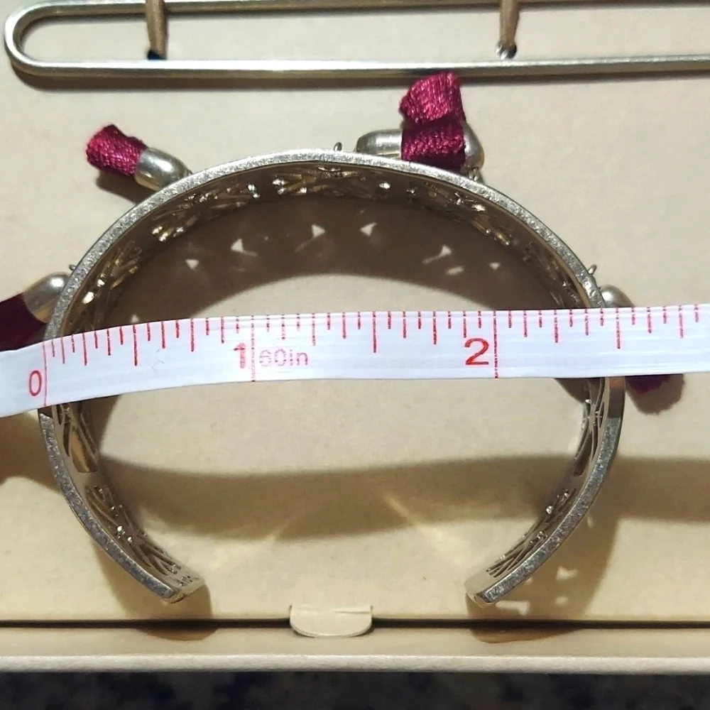 Jen Atkins x Chloe & Isabel hair cuff -  antique silver with red tassels